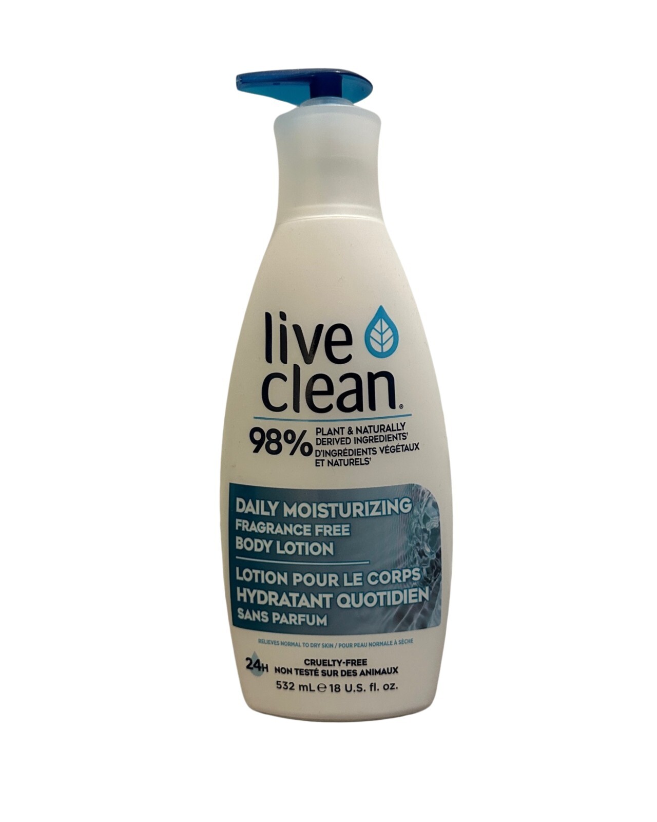 Live Clean Daily Moisturizing Body Lotion, Vegan, Fragrance Free, 532ml, Canada