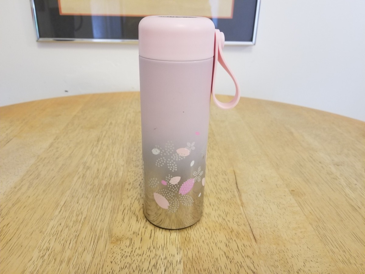 Starbucks 2015 Stainless Steel Sakura Water Bottle/ Thermos, 12 oz