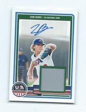 2023 Panini USA-Zane Burns Autograph/Jersey /200