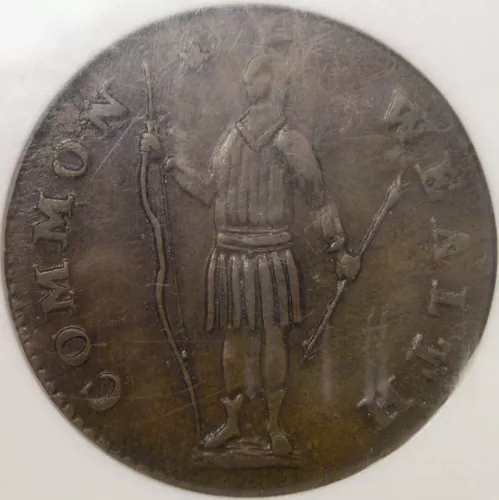 1788 MASSACHUSETTS COMMONWEALTH ONE CENT w/PERIOD VERY SCARCE BEAUTY *NGC AU 58*