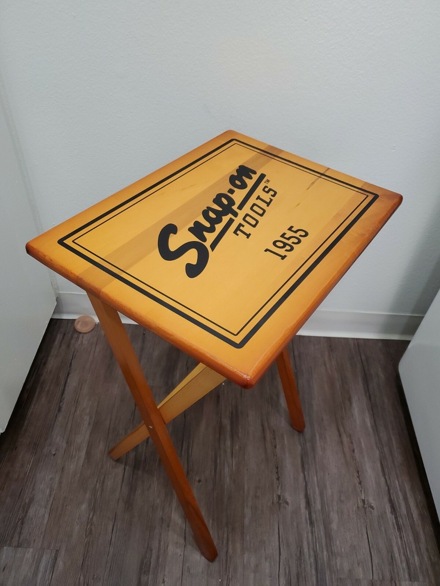 Snap On Tools Snack Table Wood TV Bed Slide Under Couch Dinner
