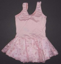 NWOT Pink Embroidered Tank Ballet dress 2 Layer skirt Pinch front Dance Class