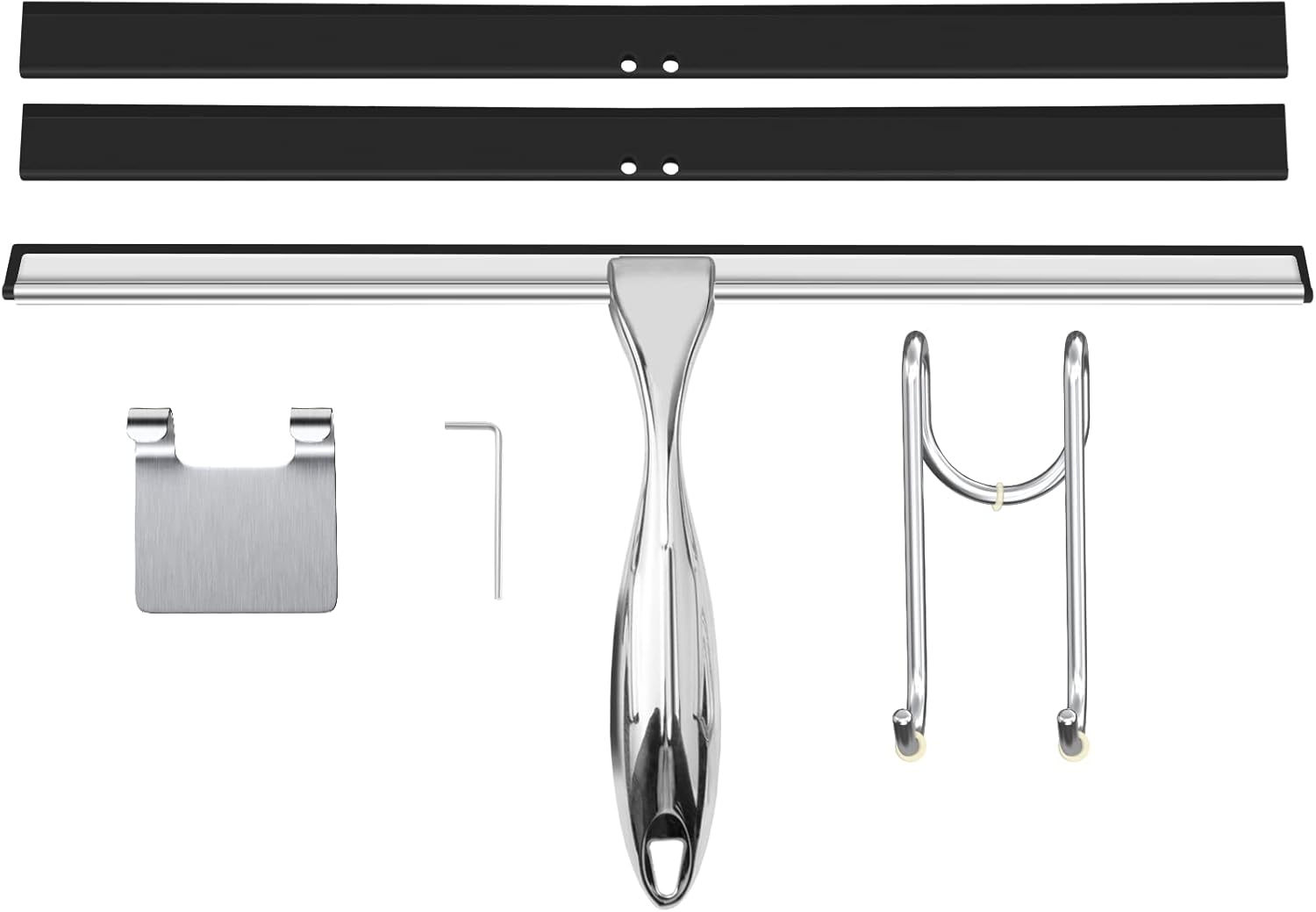 TOOVEM 14 Inch Shower Squeegee for Glass Doors, Window, Bathroom, Car Windshield