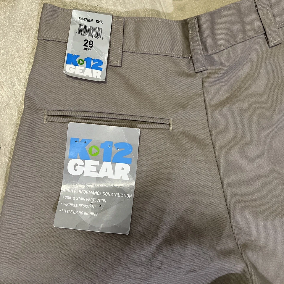K12 Gear Uniforms, Pantalones Cortos de Alto Rendimiento Para Hombre Talla 29, Caqui Tostado - 4 Bolsillos Foto 4 de 4