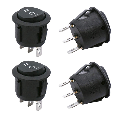 TWTADE / 4Pcs Momentary Boat Rocker Switch 3 Pin 3 Position(On)-Off-(On) SPDT Mi - Picture 12 of 12