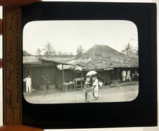 Magic Lantern Glass Slide BATAVIA Dutch East Indies 1900s Jakarta INDONESIA Rare