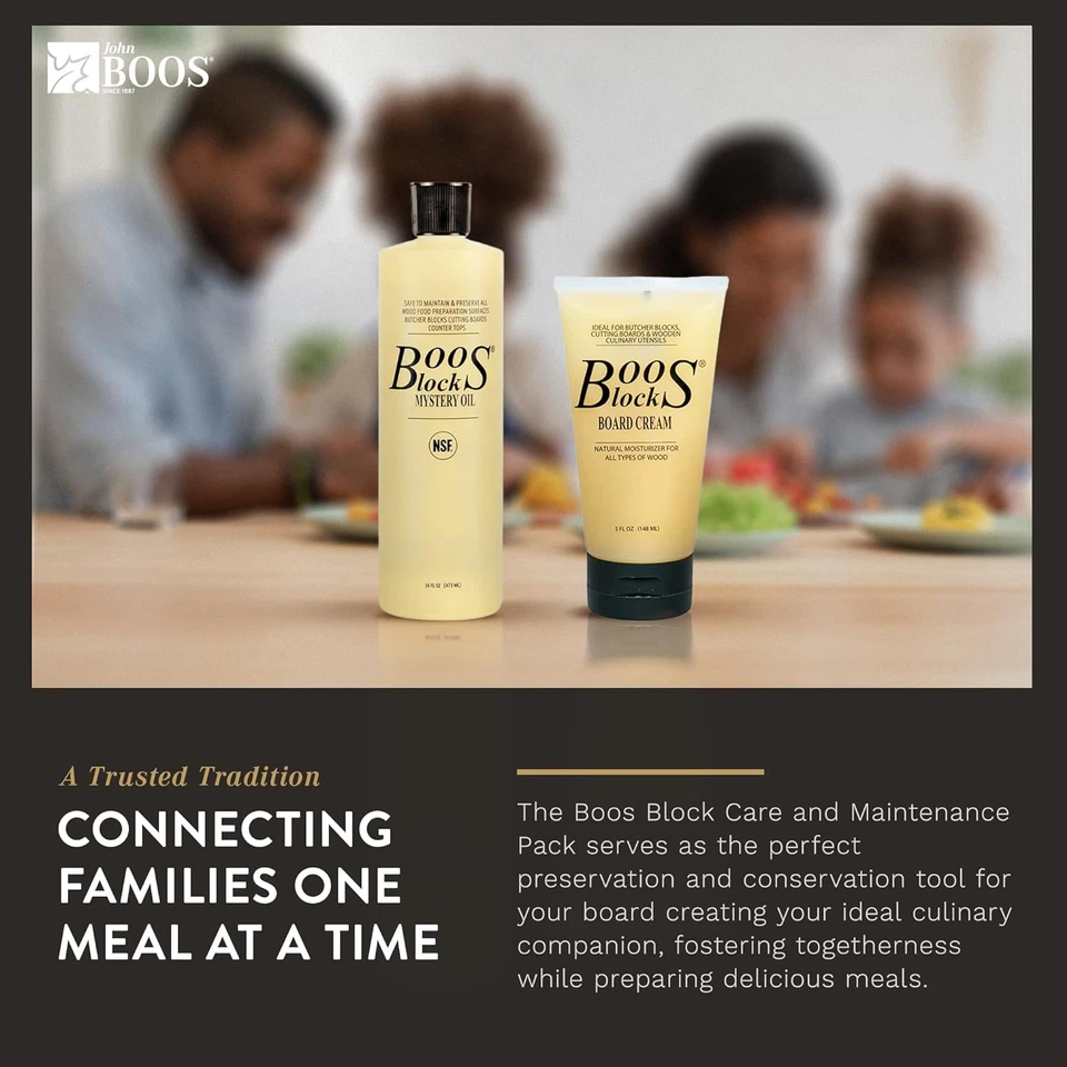 Kit de cuidado de crema y aceite misterioso John Boos de 16 oz para bloques de carnicero y cutti Foto 4 de 4