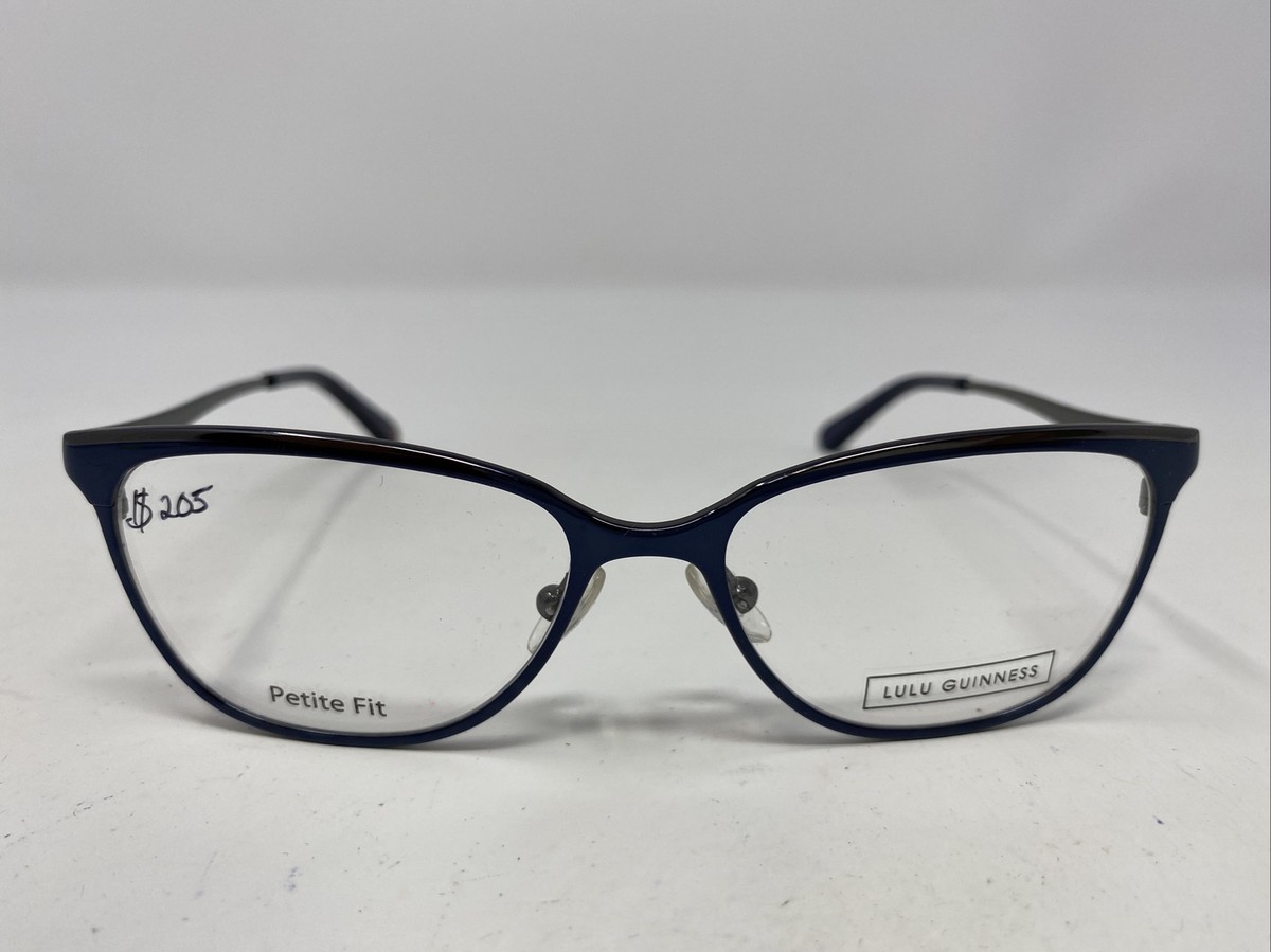 Lulu Guinness L774 NAV 50-15-135 B:35 Navy/Gunmetal Eyeglasses