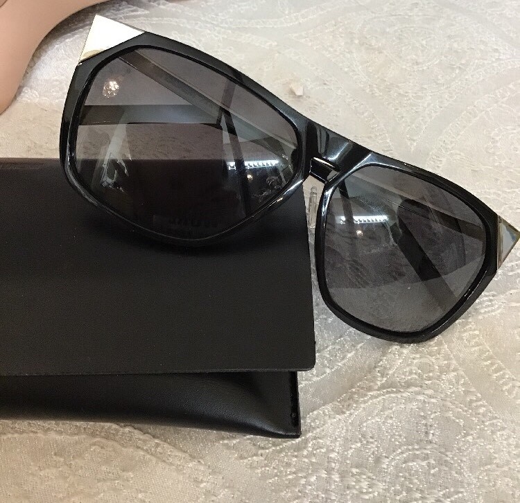 Saint Laurent Sunglasses Black Frame Silver Arms And Tops SL 31