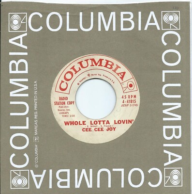 Cee Cee Joy:Whole lotta lovin'/I'm coming down with the blues:US DJ Columbia