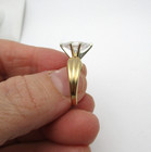 14K Yellow Gold Diamonique Solitaire Ring Size 7 [R334] — photo 7