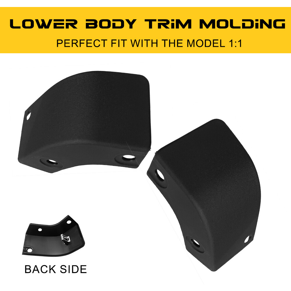 21-23 Ford F-150 Left & Right Side Rock Guard Rear Trim Molding Kit