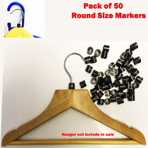 50 NEW SIZE CUBES FOR GARMENT CLOTHES MARKER PACK FOR HANGER SIZE DISPLAY - Picture 47 of 50