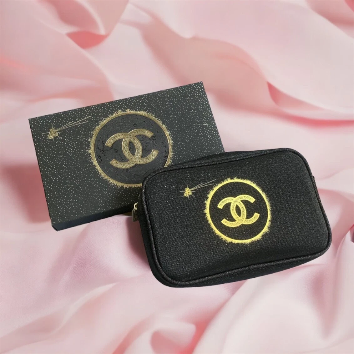 CHANEL Vanity Cosmetic Pouch Patent leather Black CC Auth bs4603 ref.863709  - Joli Closet