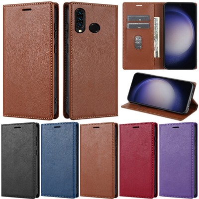 Litchi Book Wallet Flip Leather Cover Case For Huawei P30 Lite P20 Lite P30 Pro