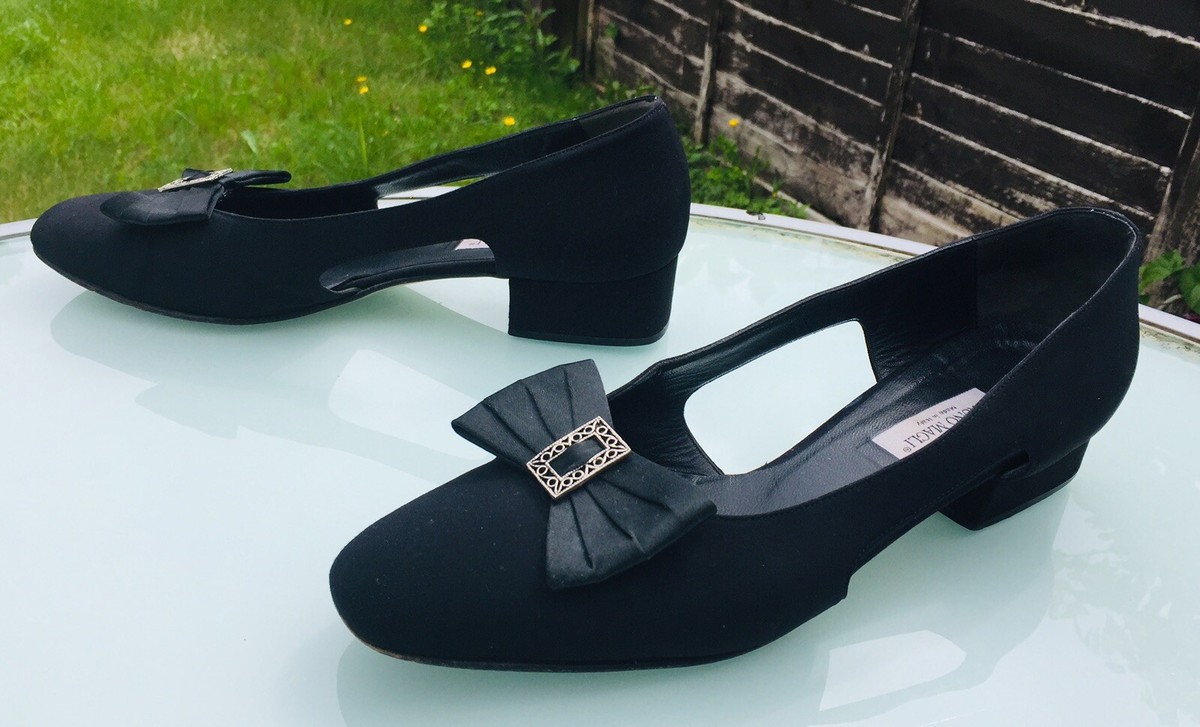 Bruno Magli Court Shoes Black With Clip-on Bow Offers x2 Looks  UK