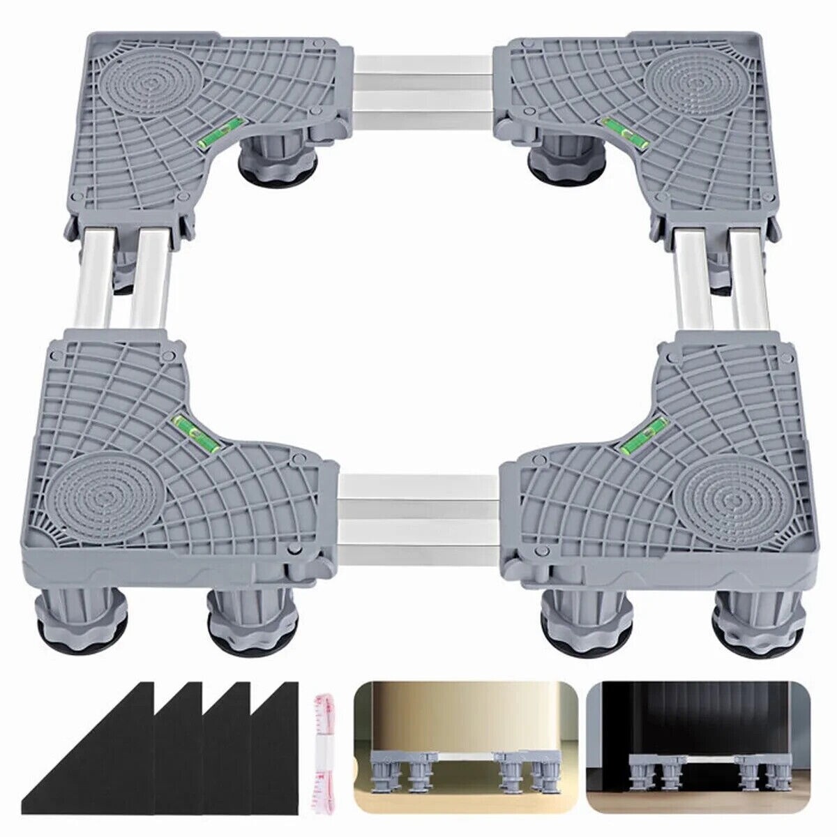 Piétement machine à laver anti-vibration et surélevé de 10 cm