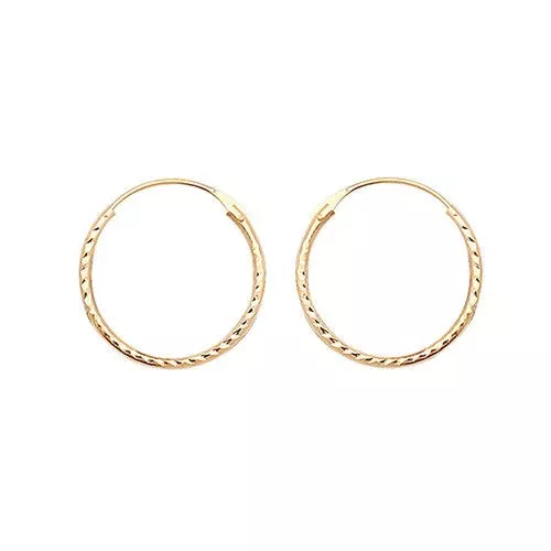 Adorna 14K Gold Openwork Diamond Cut Oval Hoop Earrings, 6g - QVC.com