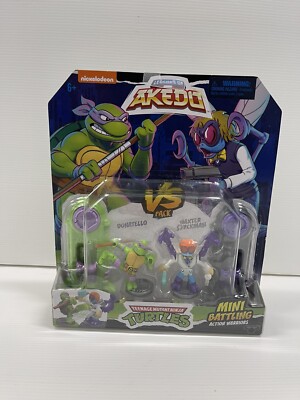 Akedo Teenage Mutant Ninja Turtles Donatello Vs Baxter Stockman Mini Figure  