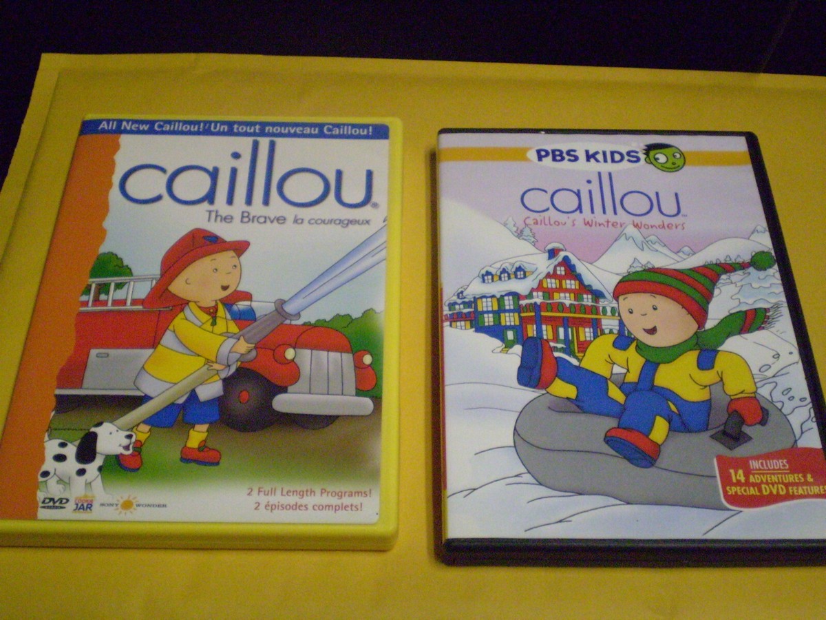 8) PBS Kids Caillou DVD Lot: Summer Vacation Winter Wonders