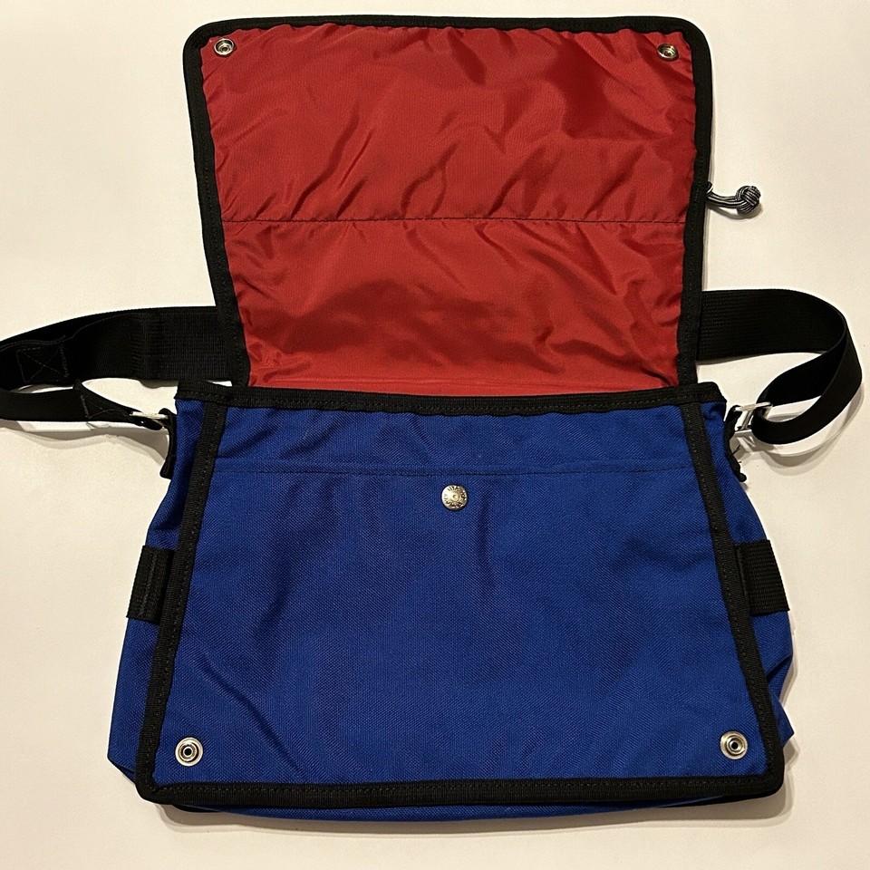 RED OXX Nylon Blue Mini Messenger Laptop Bag Small Crossbody CarryOn