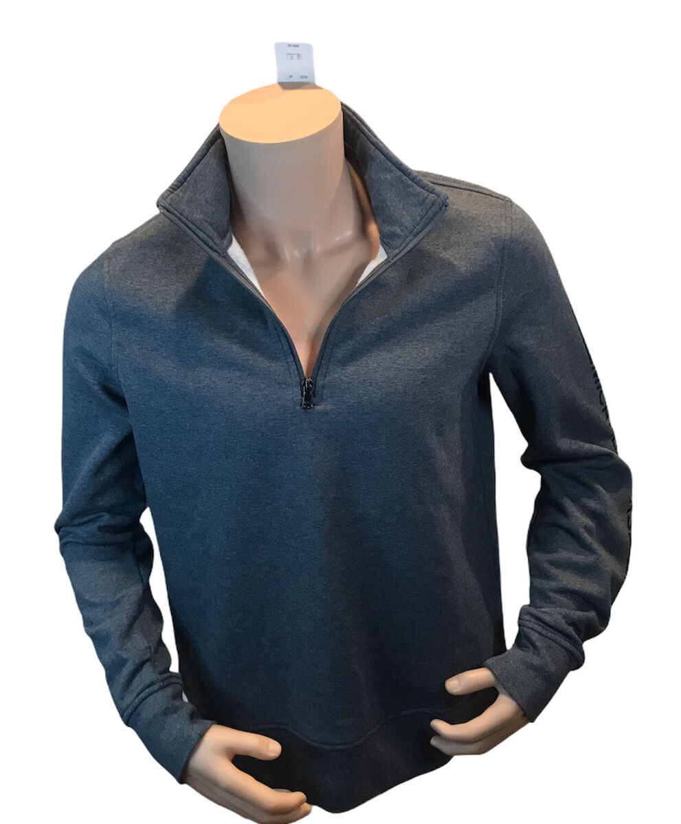 Michael Kors 1/4 Zip Mens Gray Long Sleeve Sweater Medium Michael Kors 1/4 Zip Mens Gray Long Sleeve Sweater Medium