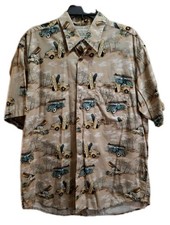 Vtg Crossings Hawaiiian Aloha Camp Shirt Men Size Large Tropical Beach Vacation