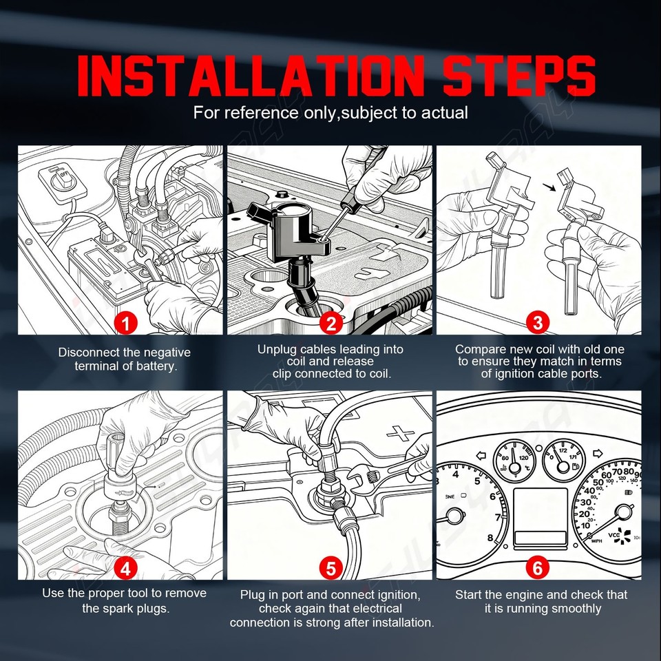 4x Ignition Coil UF333 + Spark Plug 7092 For 2009-2010 Pontiac Vibe 2 ...