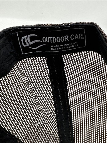 California Waterfowl Trucker Hat Camo Patch Mesh Back Brown White Outdoor Cap - Picture 7 of 9