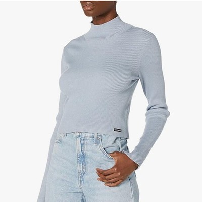 Calvin Klein Blue Ribbed Turtleneck Sweater  Size Medium NEW WITH TAG!