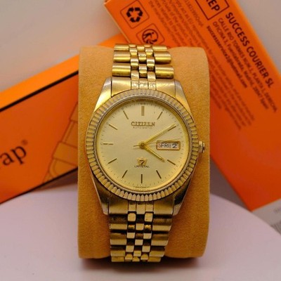 CITIZEN C81 Automatik Gold 36,0mm Gebraucht Uhr Analog Datum Läuft Edelstahl