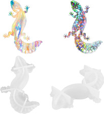 2 Pack Animal Silicone Molds, Lizard Resin Molds with Realistic Lizard Shapes, 3