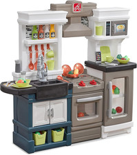 Step2 Modern Metro Kitchen Set for Kids Includes 30 Toy Kitchen Accessories,
