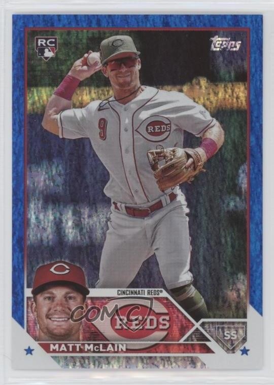 2023 Topps Update Blue Foil 159/999 Matt McLain #US199 1c57