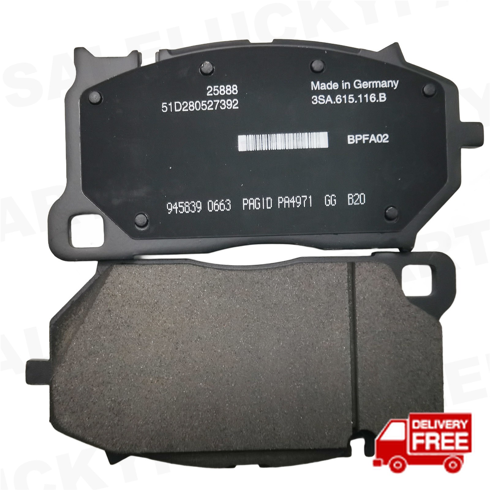 3SA698151A Front Brake Pads for Bentley Continental Gt Gtc Flying Spur 971907637
