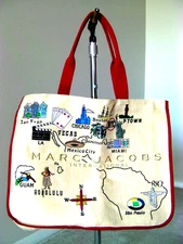 Marc Jacobs Beautiful Summer Beach Large Bag Woven Raffia Zipper