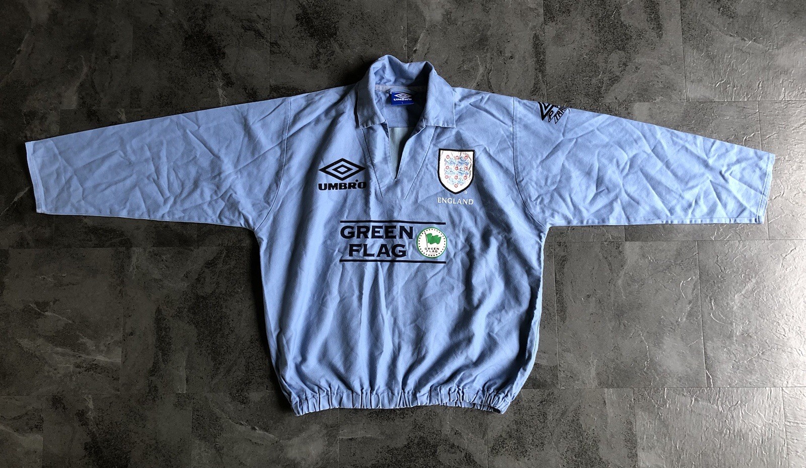 Vintage 90s England Green Flag Umbro Pro Training Drill Top Men’s L Sweatshirt image 6