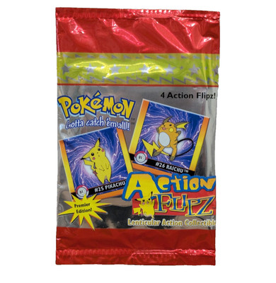 Pokemon Action Flipz Premier Edition Sealed Booster Packs Coin Pogs TCG 1999