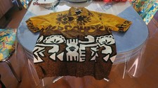 VERY RARE 50's HAWAIIAN SHIRT TROPICANA ZIP TALON V G CONDITION SIZE S M. IN USA