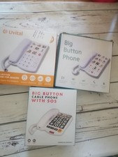 Big Button Phone For Seniors/ Disabled Hands Free Option Extra Loud Ringer