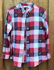 Vintage Collections ETC Women's Button Down Large Xmas Candy Canes