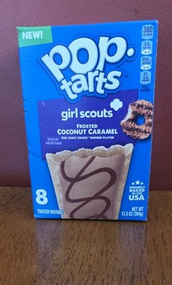 Girl Scouts Kellogg s Pop Tarts Frosted Coconut Caramel Cookie Style BB 8/2026