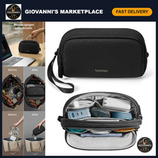 Dual Compartment Electronic Organizer Travel Case for Tech Accessories  Gadgets