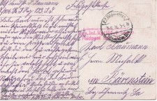 Ansichtskarte Feldpost WK 1 Weihnachten Feldpoststempel + Absenderstempel