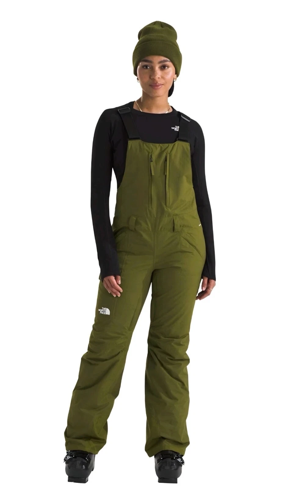 The North Face Freedom Insulated Womens XL Bib Waterproof Forest Olive Green New