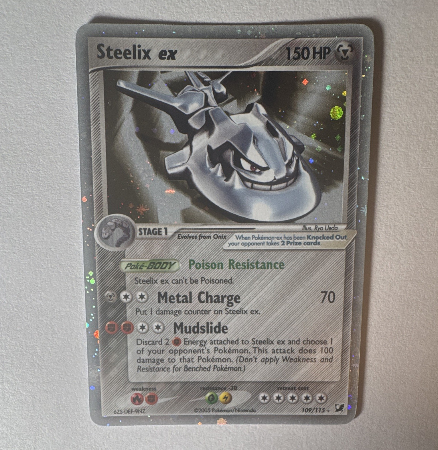 Pokemon TCG Steelix ex Unseen Forces Holo Ultra Rare 150 HP Eng 2005 109/115