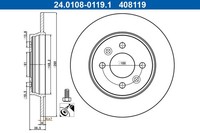 2X ATE Bremsscheibe 24.0108-0119.1 FüR Renault Clio 5 LPG B7MT Sce B7MG B7MR Tce