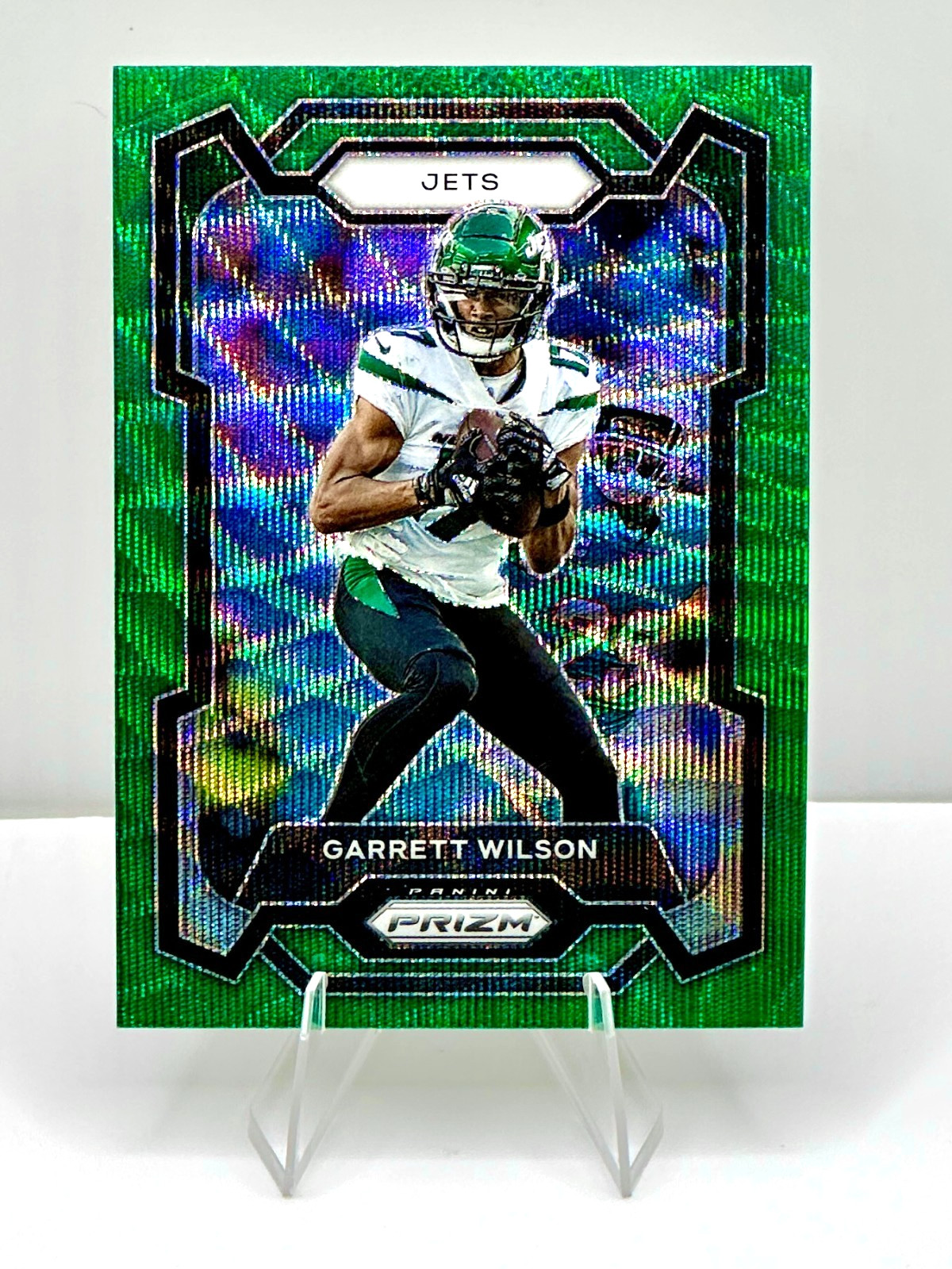 Garrett Wilson 2023 Panini Prizm Green Wave Prizm SP Color-Match 💯 #233