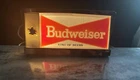 Vintage “Lighted” Budweiser Beer Bowtie Sign Table Mount Napkin Holder Caddy/Cup