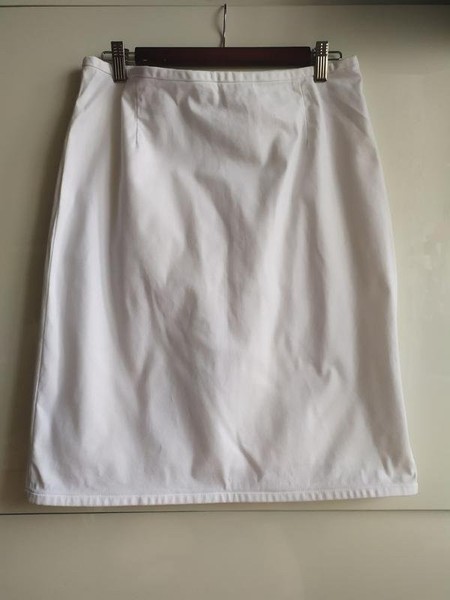 Women Marella Skirt White Cotton 40 / L / 48